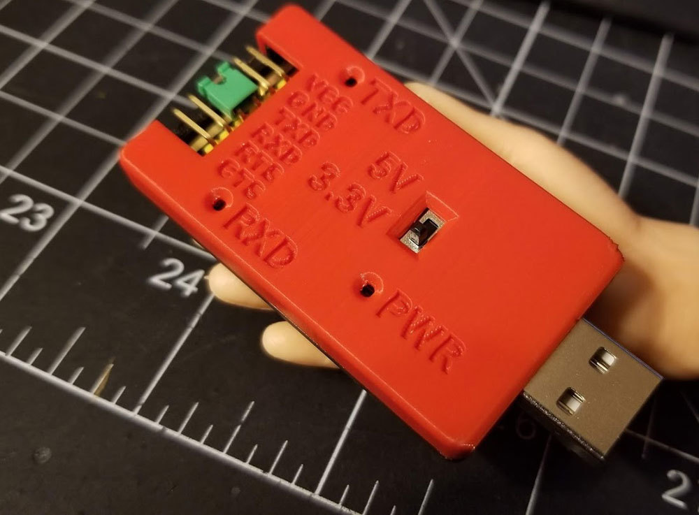 usb to ftdi adapter case - pin labels remixed by mystoopidstuff hobby & diy electronics thingiverse 3D print model - Mito3D