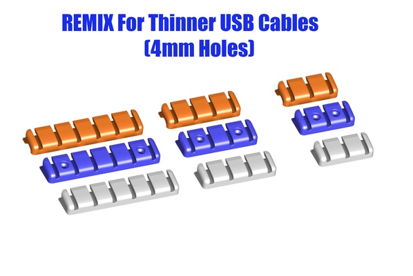 usb kablo organizatör vidalamak binmek or komut şeritler çoklu boyutları yeniden düzenleme ince kablolar karıştırılmış by gizemli araçlar organizatörler kablosu 3d print model - Mito3D