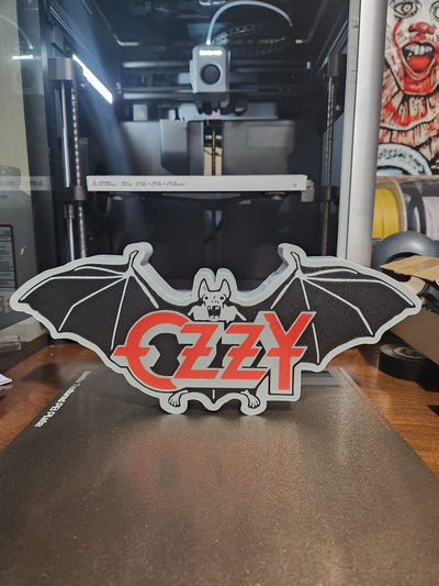 ozzy yarasa ışık kutu by bromigo77 sanat işaretler logolar osbourne grup müzik led hafif kutu 3d print model - Mito3D