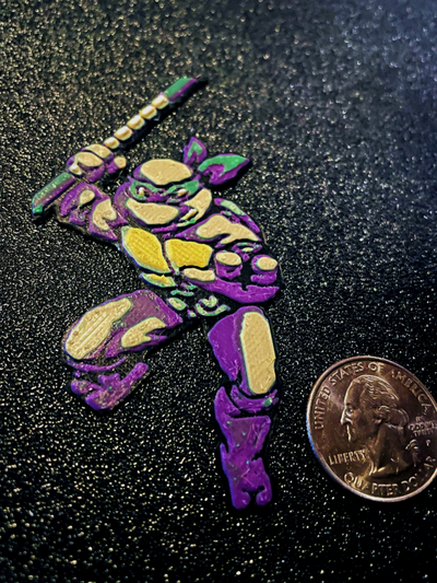 selecionar jogador donnie by halfblak3d arte 2d tmnt donatello adolescência mutante ninja tartarugas forja chapéus filamento pintura 3d print model - Mito3D