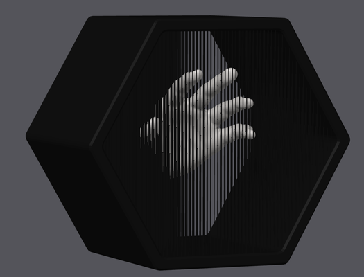 suspenso mão compartilhado by gizmo 3d arte modelos 3d print model - Mito3D