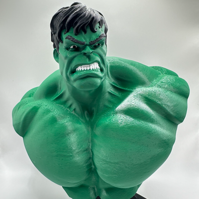 hulk büst renkli by deltree3d sanat heykeller hayret harika sanat sanatlar heykel eseri model 3dmodel boyalı 3mf dekor fanart marvel universe komik çizgi roman film filmler görüntüle 3d print model - Mito3D