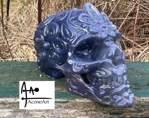 zucchero cranio multi colore dipinto compatibile by acmeart arte sculture scultura statua decorazione 3d print model - Mito3D