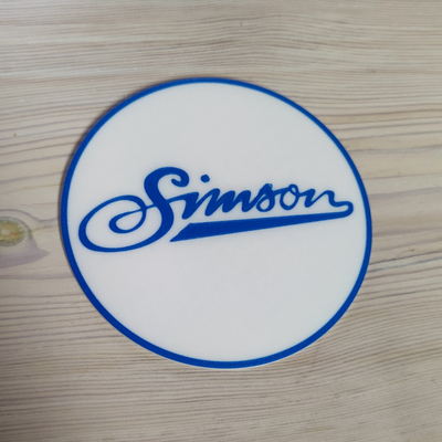 simpsons altes logo coaster by philipptaeubert ménage décor simson simson s51 ddr vieille école vélomoteur moto 3d print model - Mito3D