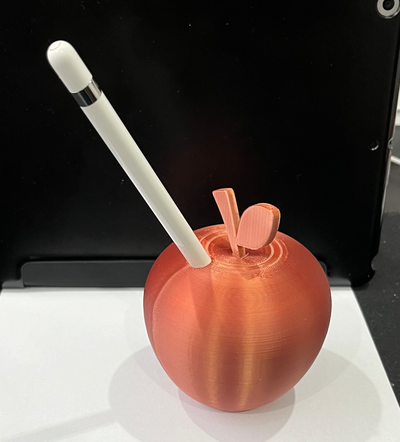 pomme crayon supporter by moon extinguisher ménage bureau ipad stylo 3d print model - Mito3D