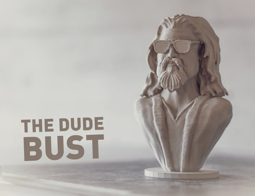 büyük lebowski kanka büst by tehlikenin lukesi sanat heykeller ahbap büyükbowski film heykelcik heykel şekil vermek 3d print model - Mito3D