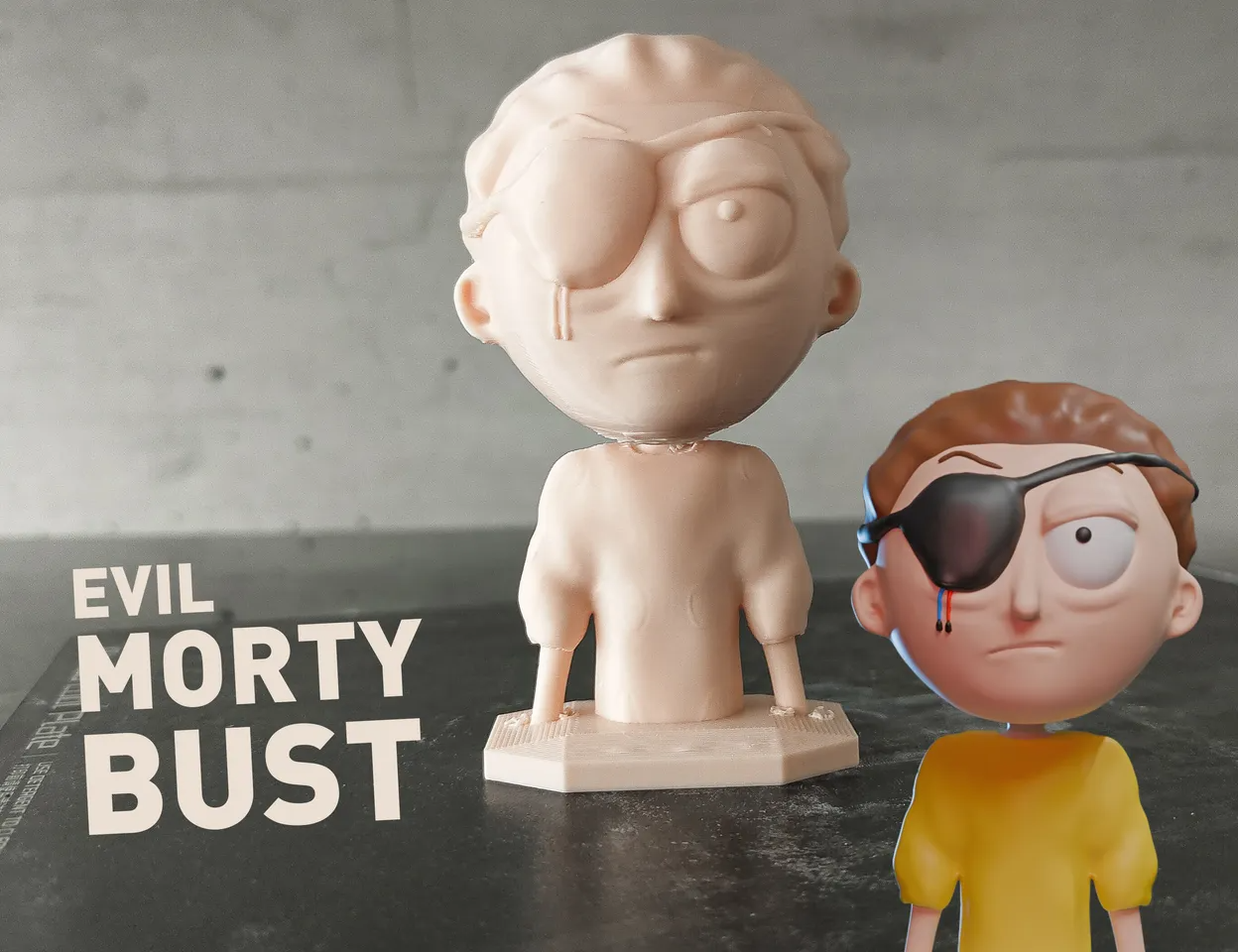 rick morty kötü demirci büst by tehlikenin lukesi sanat heykeller rickandmorty cenaze arabası rick sanchez tv heykelcik heykel şekil vermek 3D print model - Mito3D