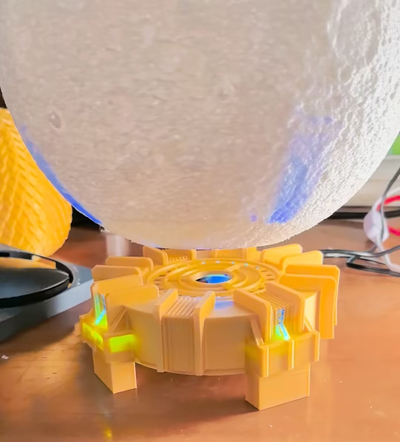 magnético levitação base by véspera passatempo faça rotativo lua luminária 3d print model - Mito3D