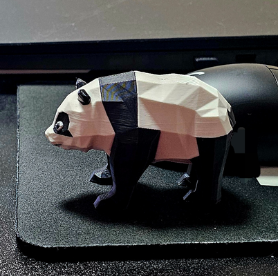 panda by beamr39 miniature animali orso animale arte 3d print model - Mito3D