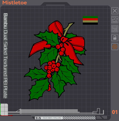 mistletoe by wizard7741 art 2d christmas holiday 3d print model - Mito3D