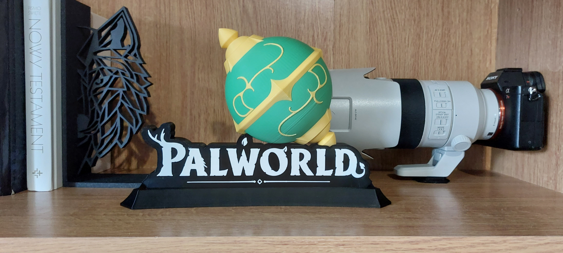 palworld sfera logo in piedi by 5el3 oggetti scena cosplay amico mondo giochi gioco puntello palsfera pokemon pokeball giocattoli video 3D print model - Mito3D