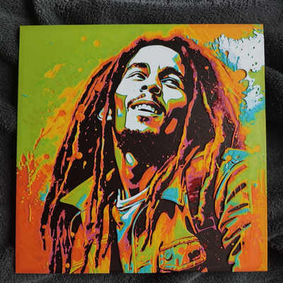 8-color hueforge bob marley by avdh 1983 art 2d bobmarley 3d print model - Mito3D