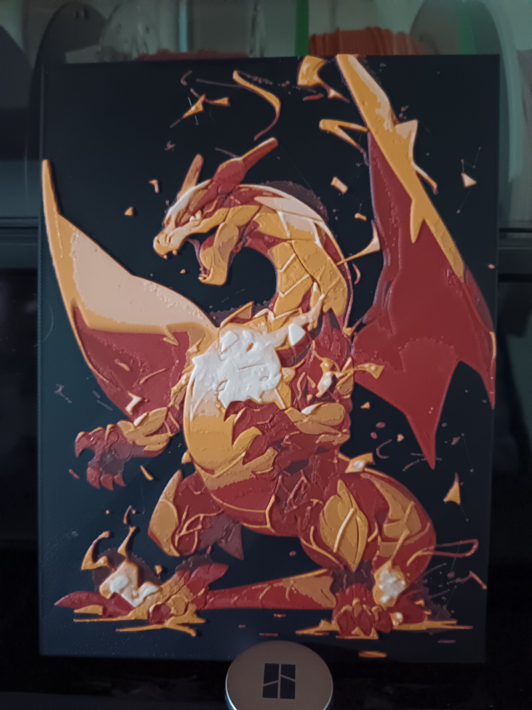 pokémon dracaufeu by angesoso77 generativ 3d modell hutschmiede lithophan charizard 3D print model - Mito3D