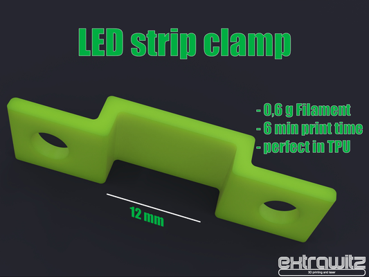 guidato striscia morsetto perfetto in tpu by extrawitz passatempo fai luce 10mm 12mm clip ledstrip porta listello per giunti ledstrips montare 3d print model - Mito3D