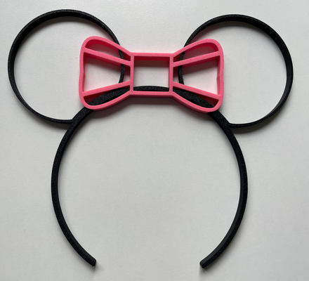 minnie capelli gruppo musicale arco remixato by flex0011 moda modelli testa topo ams rosa ragazza cosplay accessorio compleanno disney ragazzi dressup 3d print model - Mito3D