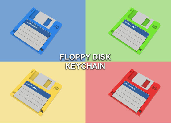 floppy disk 35 keychain by sakkez games fashion models floppydisk accessories accessory 80s 90s videogame videogames key keyaccessories 3d print model - Mito3D