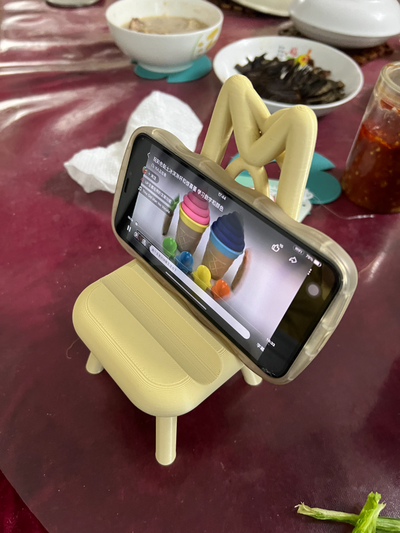 mini bench phone holder by luxingcom household house models mobile bracket bar stool toy children's toys 3d print model - Mito3D