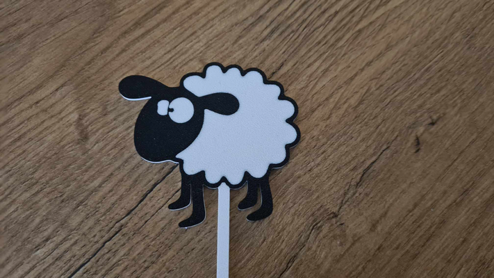 sheep topper by zoubkyn household decor decoration skewer easter 3d print model - Mito3D