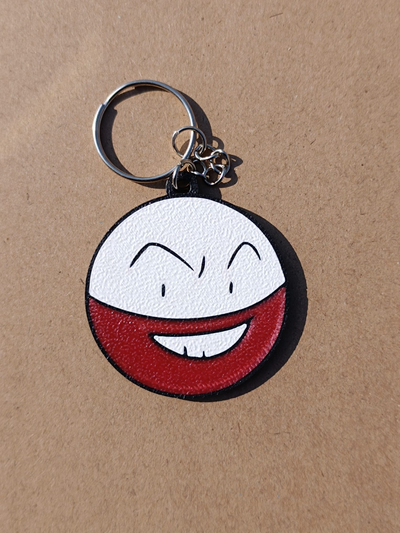 pokemon keychain - electrode by frank3d art 2d 3d keyring voltorb pikachu charmander squirtle bulbasaur pokemonfigure 3d print model - Mito3D