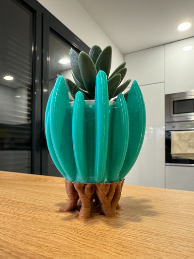 vase wurzeln by abonnieren kreativ labor rodolfo haushalt dekor deko wohnkultur unterstützung baum 3d print model - Mito3D