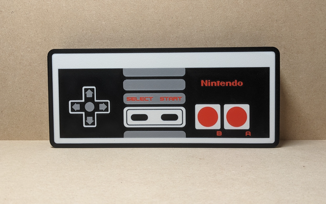 nes controller lightbox led lamp by silman3d art models nintendo retro light box 3d print model - Mito3D