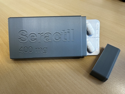 travel box seractil tablet blisters by b3rnd8 tools medical medication case sleeve blister packs protective pill tablets 3d print model - Mito3D