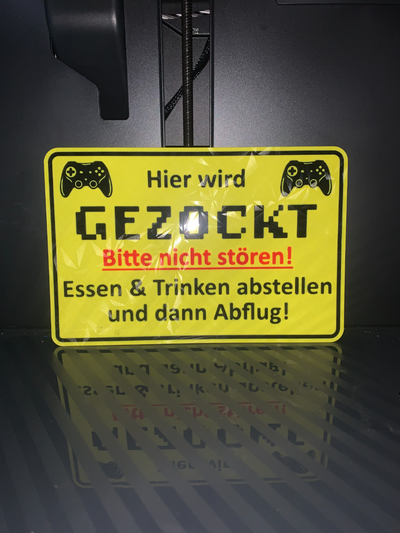 lustiges schild gezockt by gare sb kunst zeichen logos froh spielen gaming bitte nichtung hart 3d print model - Mito3D