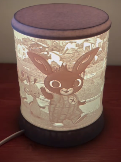 lamp cartoon bing lithopane by gr3dstampaidee household house models 3d print model - Mito3D