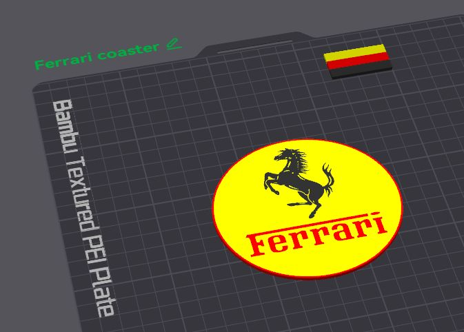 ferrari f1 montanha russa chaveiro cor ams by jendapce casa decoração fórmula 1 cerveja bebida 3D print model - Mito3D