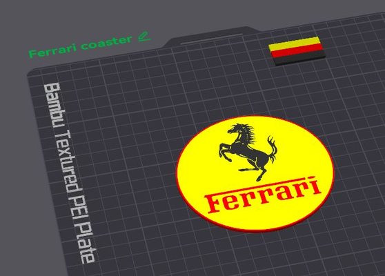 ferrari f1 bardak altlığı anahtarlık renk ams by jendapce ev halkı dekor formül 1 bira i̇çmek 3d print model - Mito3D