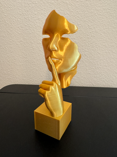 sussurrando silenzio fallimento scultura by 1337 creazioni domestico arredamento sussurro decorazione silenziosamente modello 3d arte minimo casa risonanza celeste mezz 39 aria illusione design 3d print model - Mito3D