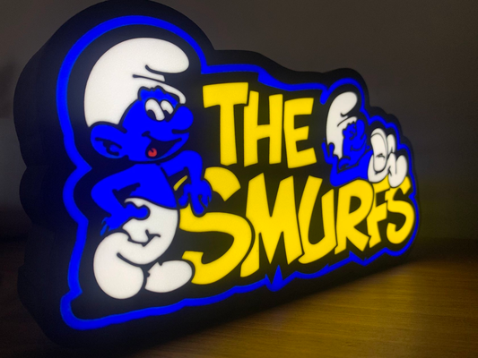 smurfs led lamp box by mams 3d art signs & logos smurf 3d print model - Mito3D