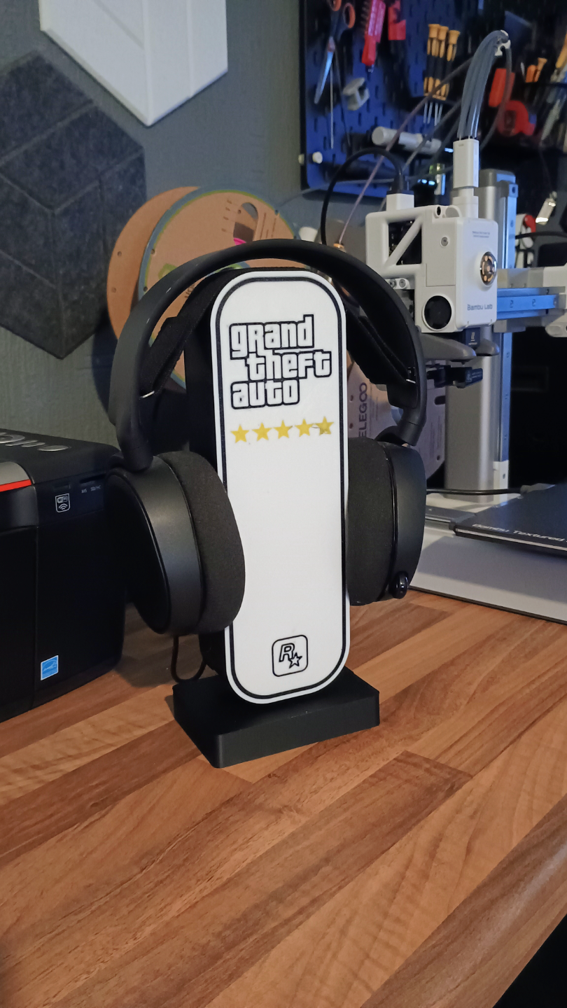 grandioso robo auto auriculares caja ligera placa frontal by 3dealitydesigns24 herramientas artilugio juego azar ps5 xbox música pc gta 3D print model - Mito3D