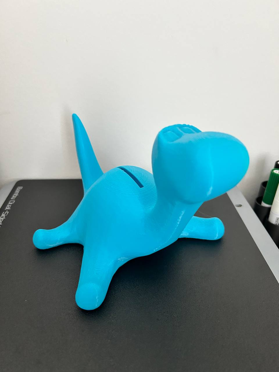 mignonne dinosaure porcin banque tirelire by rom ka ménage maison modèles argent 3D print model - Mito3D