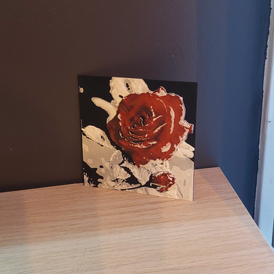 hueforge - rose by piersonnico generative 3d model & lithophane art 3d print model - Mito3D