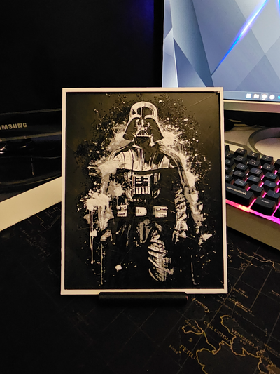 darth vader star wars - hueforge by think3d generative 3d model & lithophane movie tv series hue 2d art 2dart starwars darthvader skywalker 3d print model - Mito3D