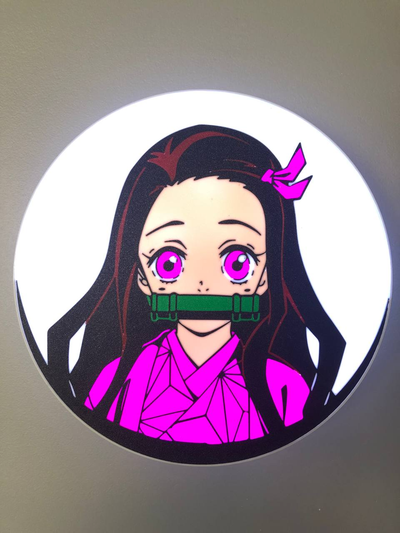 lightbox nezuko demon slayer by cayenne household decor lamp 3d print model - Mito3D