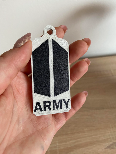 armée bts porte clés by peau loisir diy musique 3d print model - Mito3D