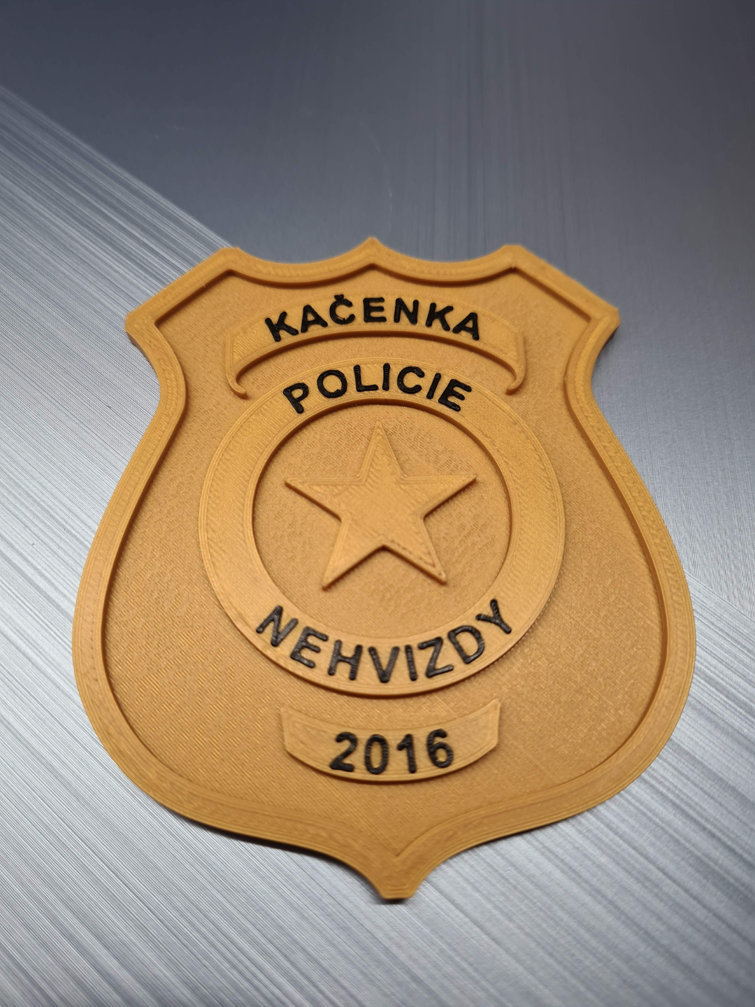 police badge text by pecam6 art models 3D print model - Mito3D