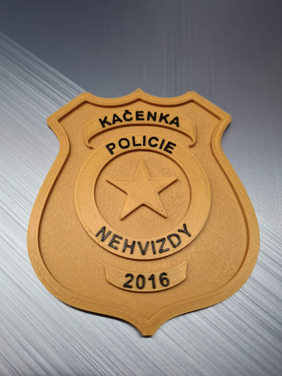 police badge text by pecam6 art models 3d print model - Mito3D