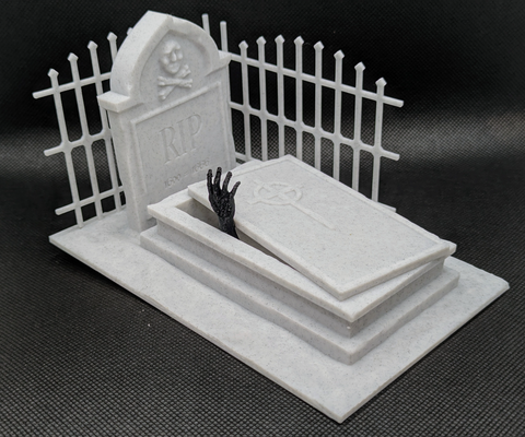 zombie grave by frz3d prints miniatures undead cemetery tomb 3d print model - Mito3D