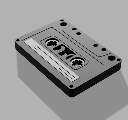 cassette tape by mats3dprints props & cosplays old school free no supports support fun toy cosplay roleplay vintage 80's 90's 70's 3d print model - Mito3D