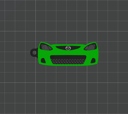 mazda 2 2008 by andy mozol art 2d mazda2 car keychain carkeychain 3d print model - Mito3D