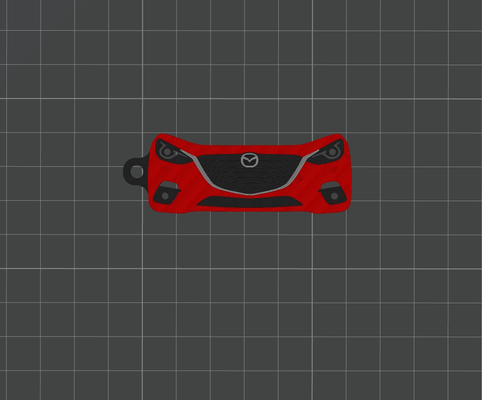 mazda 3 2017 by andy verruga arte 2d carro carkeychain chaveiro 3d print model - Mito3D