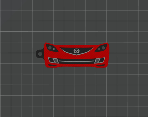 mazda 6 2008 by andy mozol art 2d mazda6 car keychain carkeychain 3d print model - Mito3D