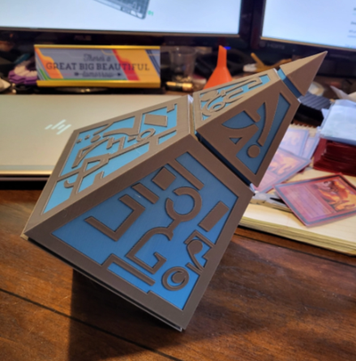 mtg deck box hedron 100+ cards single sleeved by thatcaddad toys & games board magic gathering card pokemon yugioh commander edh dice holder decor nerd 3d print model - Mito3D