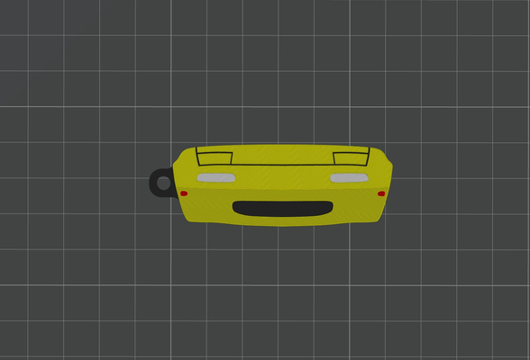 mazda miata by andy mozol art 2d car mx5 keychain carkeychain 3d print model - Mito3D