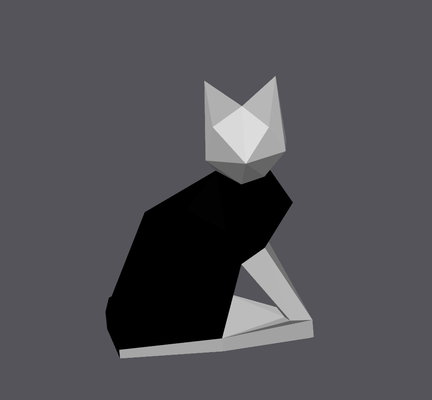 lowpoly cat shared by gizmo3d art sculptures 3d print model - Mito3D