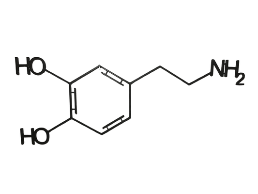dopamin molekül yapı by nijsdesigns eğitim kimya hormon biyoloji atom mutluluk mutlu sınıf 3d print model - Mito3D