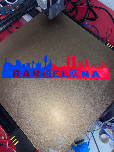 horizonte barcelona by worldcat3d arte 2d fc catalunya bambu bambulab rojo azul 3d print model - Mito3D